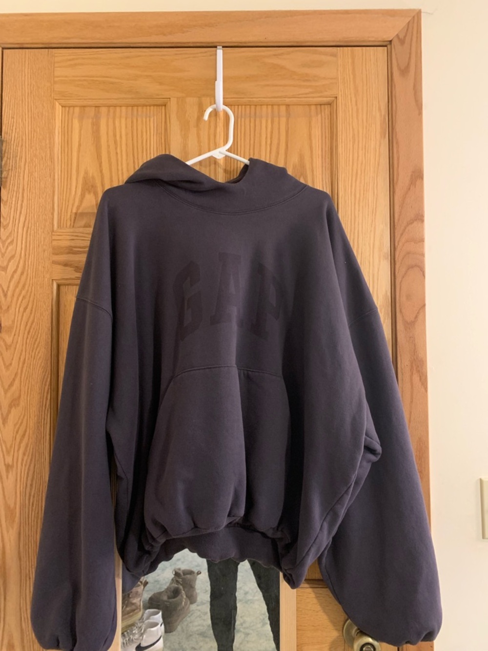 NWOT GAP Yeezy Dove Charcoal Pullover Hoodie with Logo